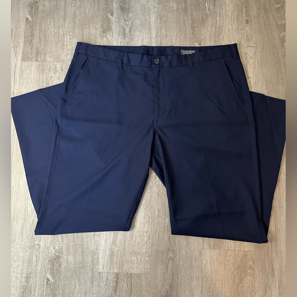Mizzen + Main Baron Chino Trim Mens Performance Pants 40W 32L Navy Blue